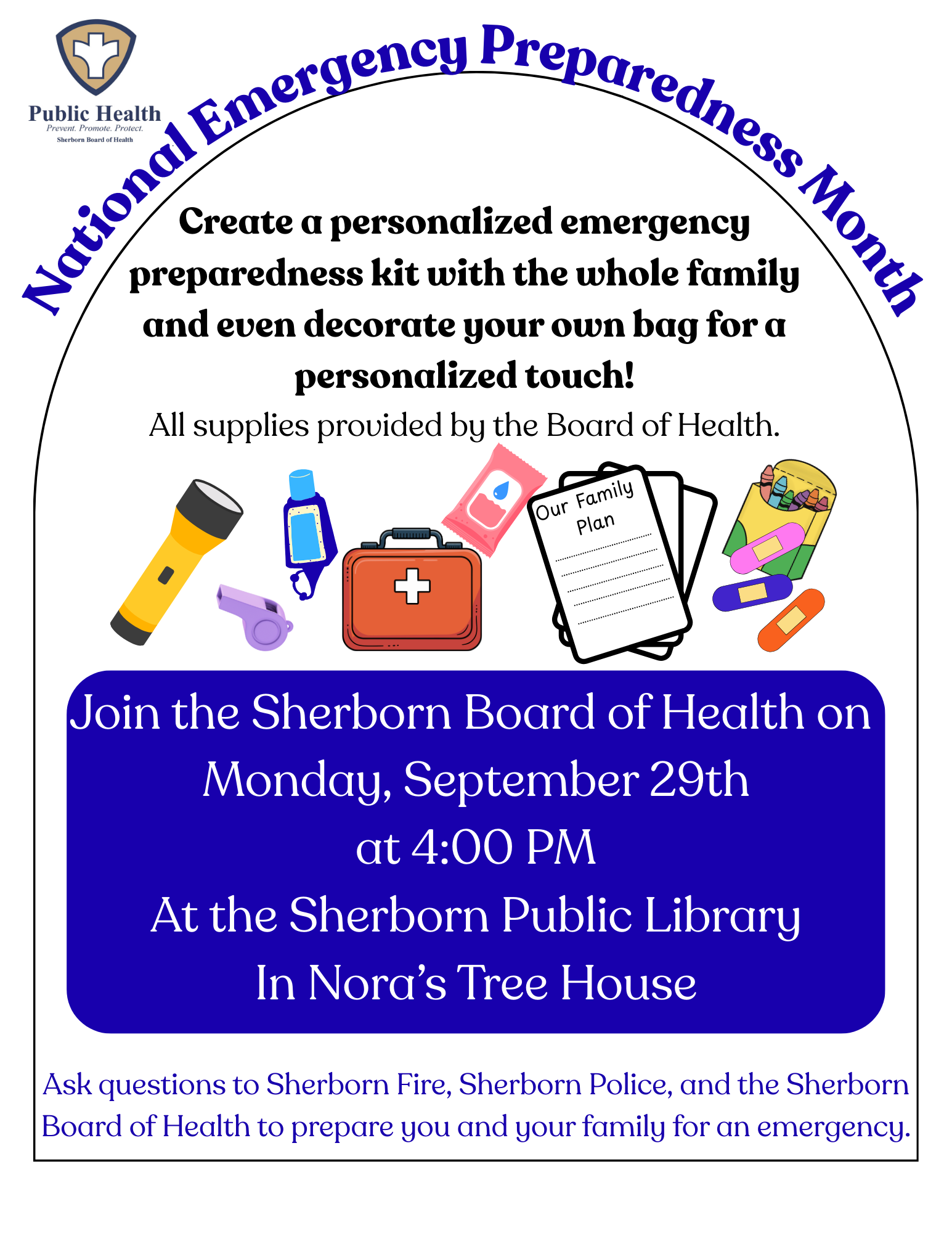 National Emergency Preparedness Month Library Flyer