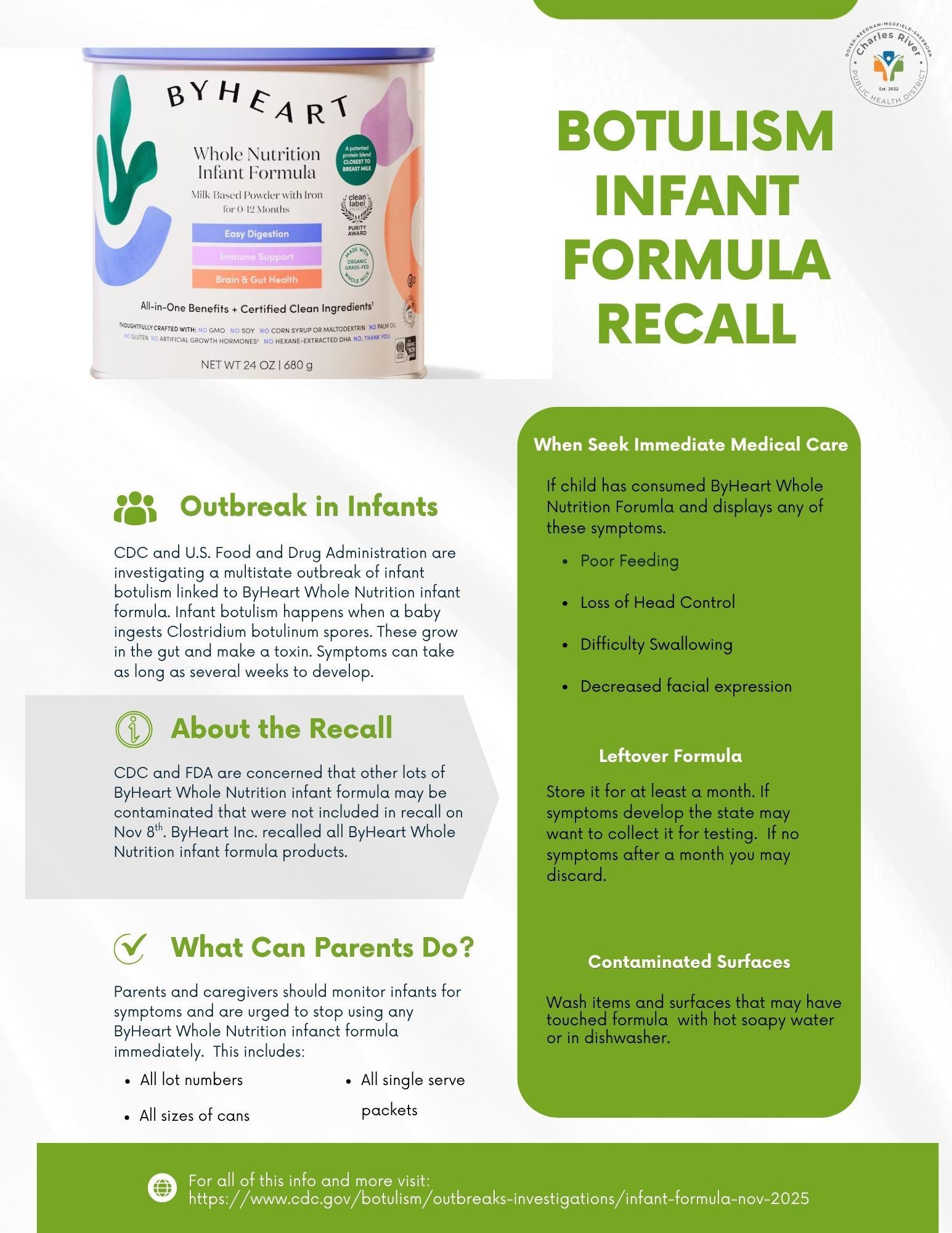 SSA Botulism Infant Formula Recall