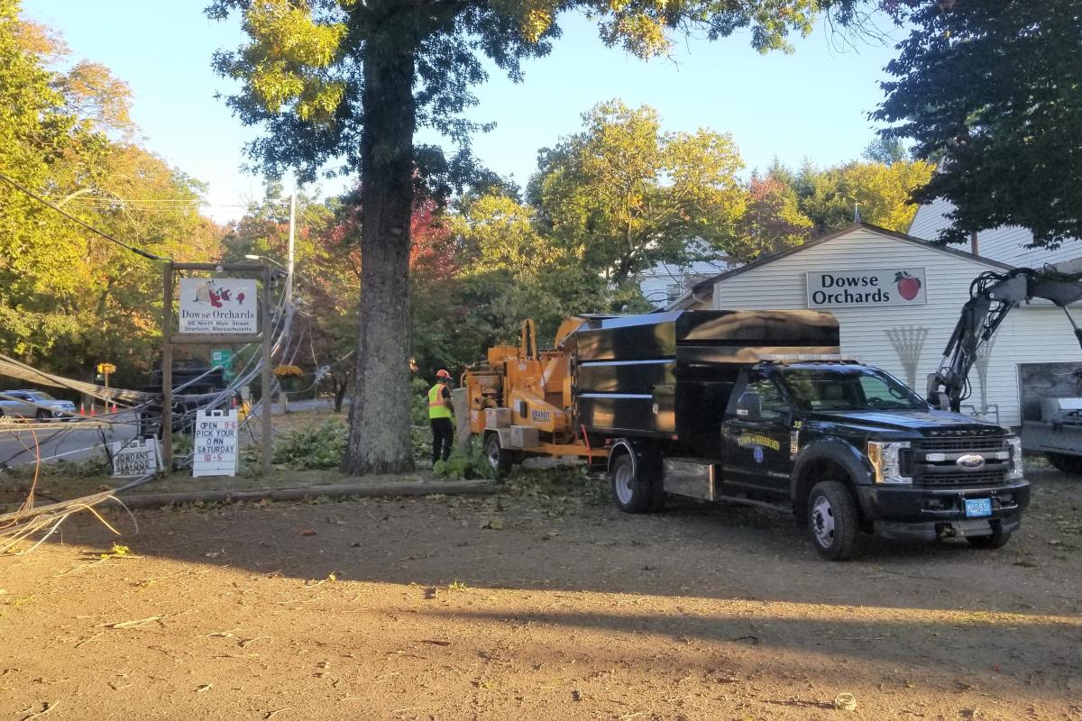 Crew Getting Ready for Eversource to Come